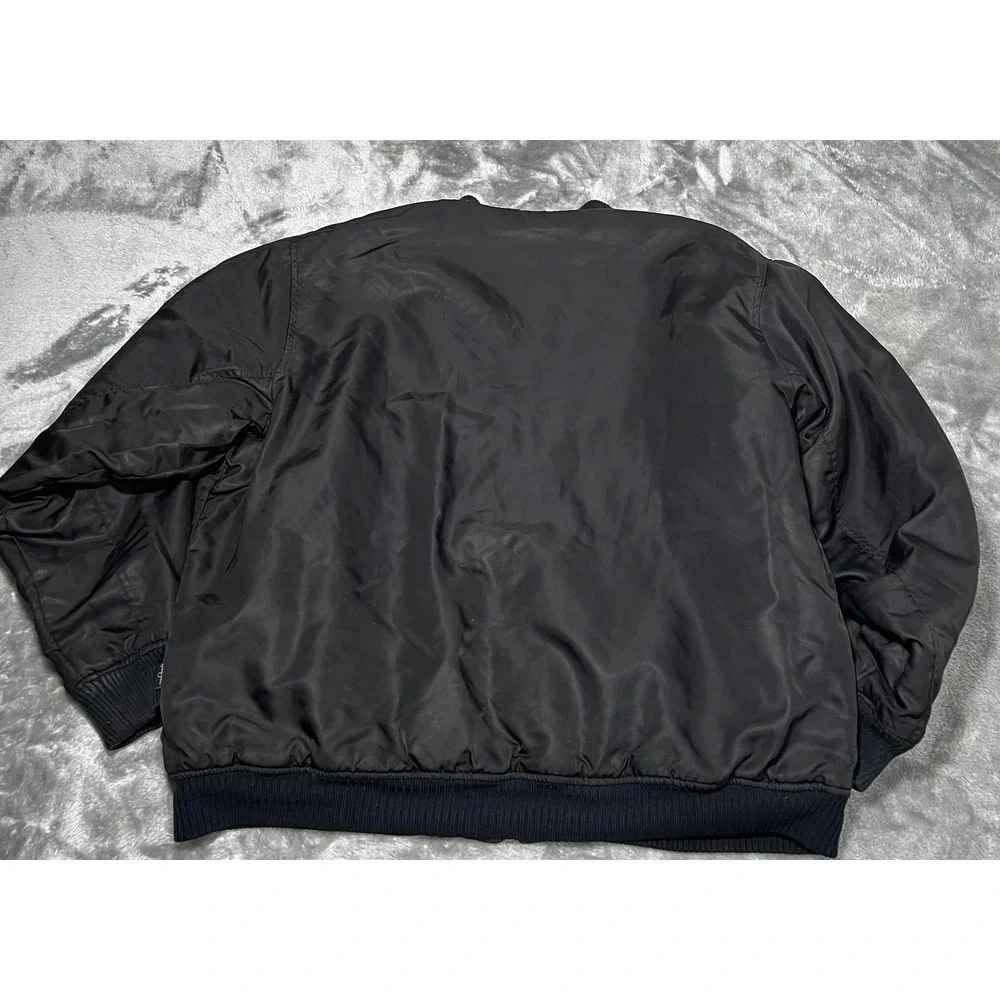 Sean John Jacket Men Size Large Reversible Bomber Puffer Coat Y2K Black